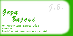 geza bajcsi business card